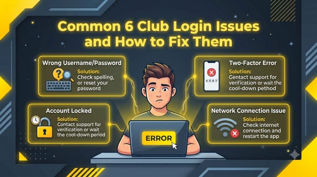 Common 6 Club Login Issues and How to Fix Them